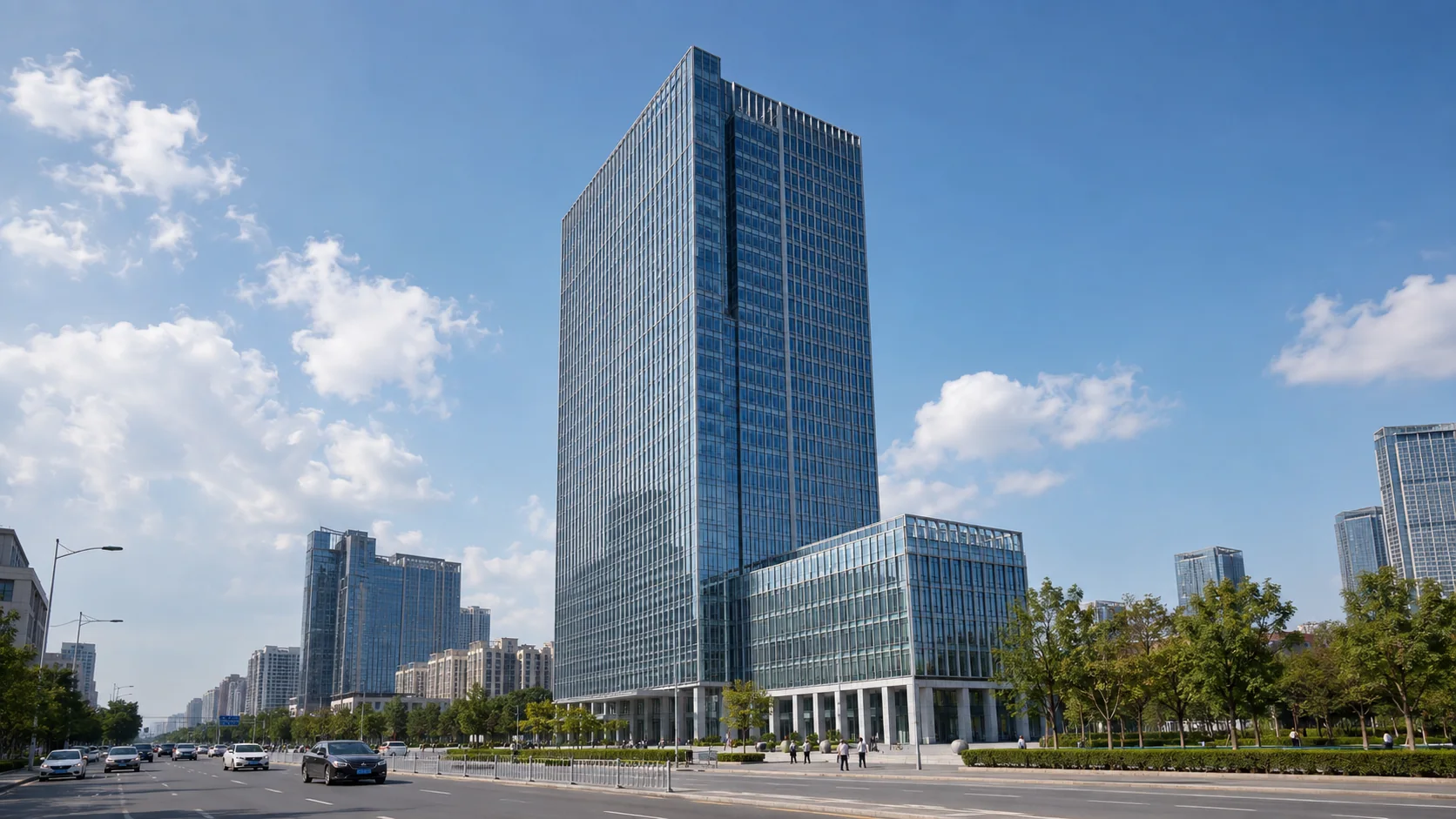 嘉悦金融中心高层玻璃办公楼